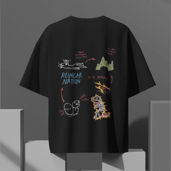 Rebirth Chronicles Oversized T-Shirt - Image 4