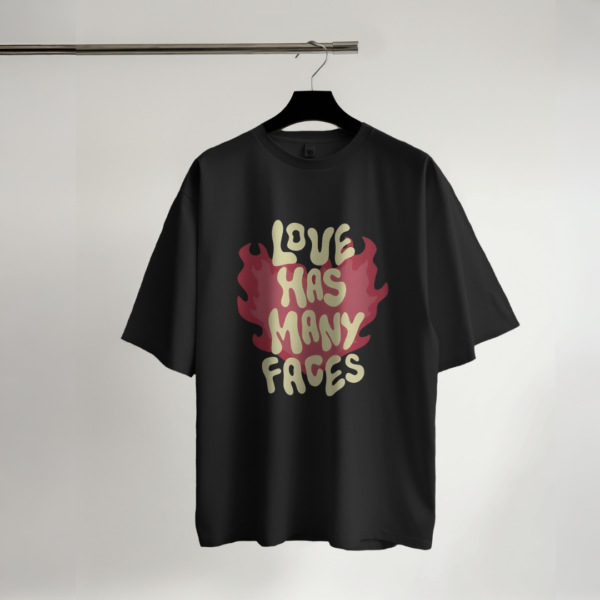 LOVE HAS MANY FACES Oversized T-Shirt - Image 4